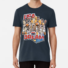 Load image into Gallery viewer, Usa Dream Team Retro Cartoon Worn Look T Shirt T Shirt Usa Dream Team Retro Cartoon Worn Look Caricature T Shirt